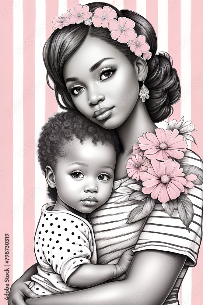 Fototapeta premium Mom with child 