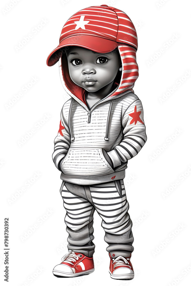 boy with hat and sneakers 