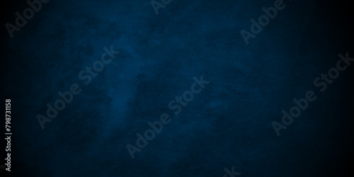 Abstract dark blue and stone grungy wall backdrop texture background. Blank black concrete texture surface background. dark texture chalk board and black board background.