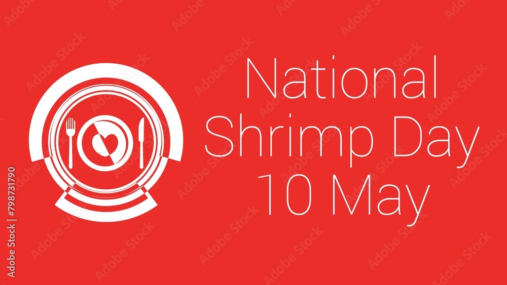 National Shrimp Day web banner design illustration National Shrimp Day web banner design illustration