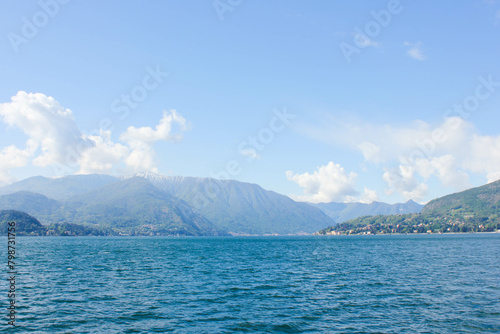 Canvas Print view of the sea and mountains