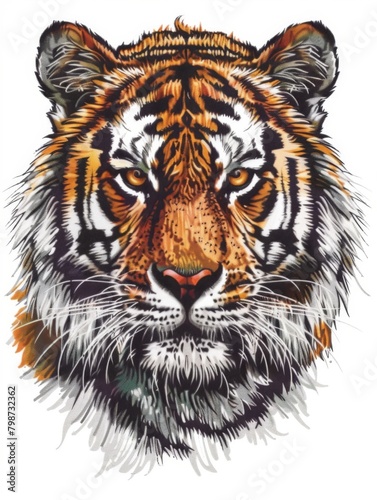 Striking Tiger Design for Bold Apparel