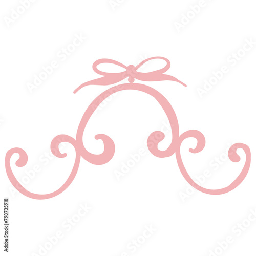 decorative clip art with coquette bow ribbon vibes cute for scrapbook journal and any feminine decorations