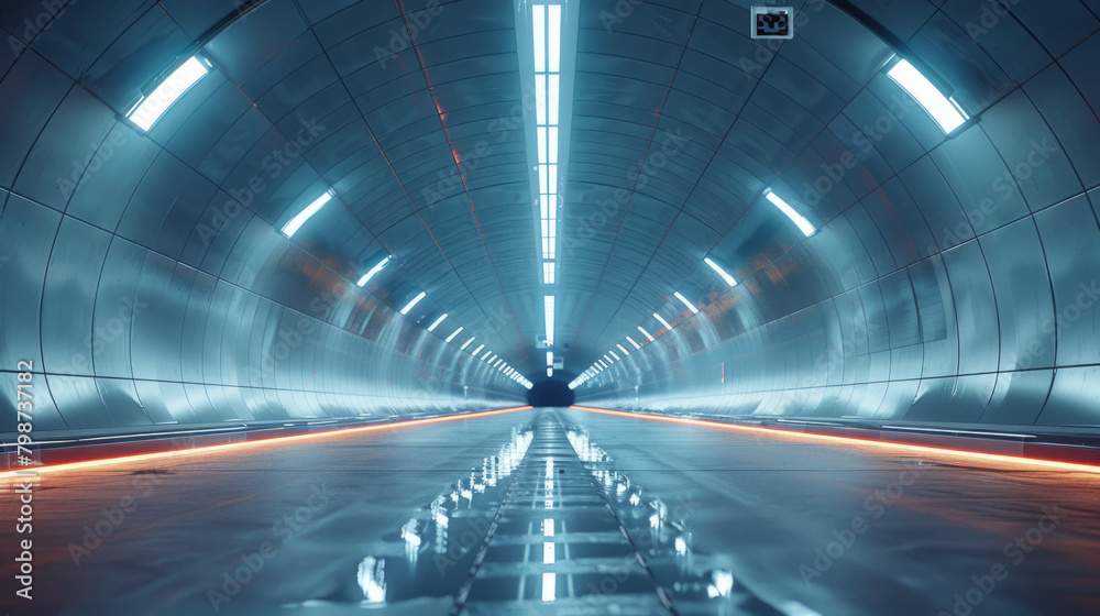 Luxurious and exclusive mockup scene in a polished tunnel exuding sophistication and elegance. Luxurious and exclusive mockup scene in a polished tunnel exuding sophistication and elegance.