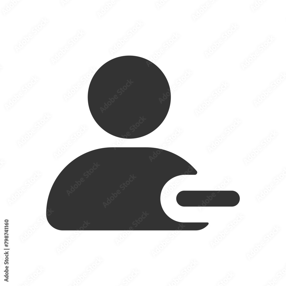 Delete contact glyph vector icon isolated on white background. Delete contact glyph vector icon for web, mobile and ui design Delete contact glyph vector icon isolated on white background. Delete contact glyph vector icon for web, mobile and ui design