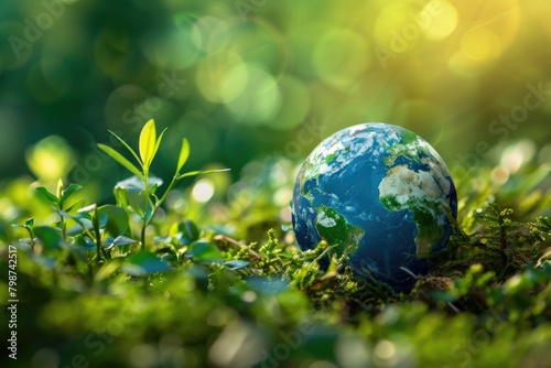 Environment Earth. Global Concept of Green Ecology on Earth Day