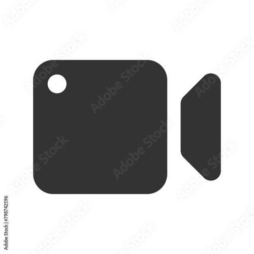 Video camera glyph vector icon isolated on white background. Video camera glyph vector icon for web, mobile and ui design