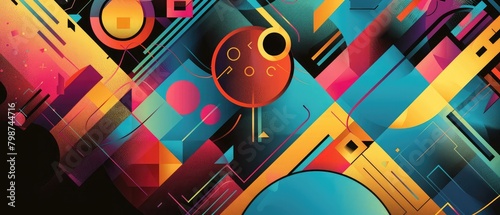 Abstract multicolored geometric illustration or your design.