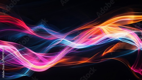 neutral network data wave dynamic abstract background.