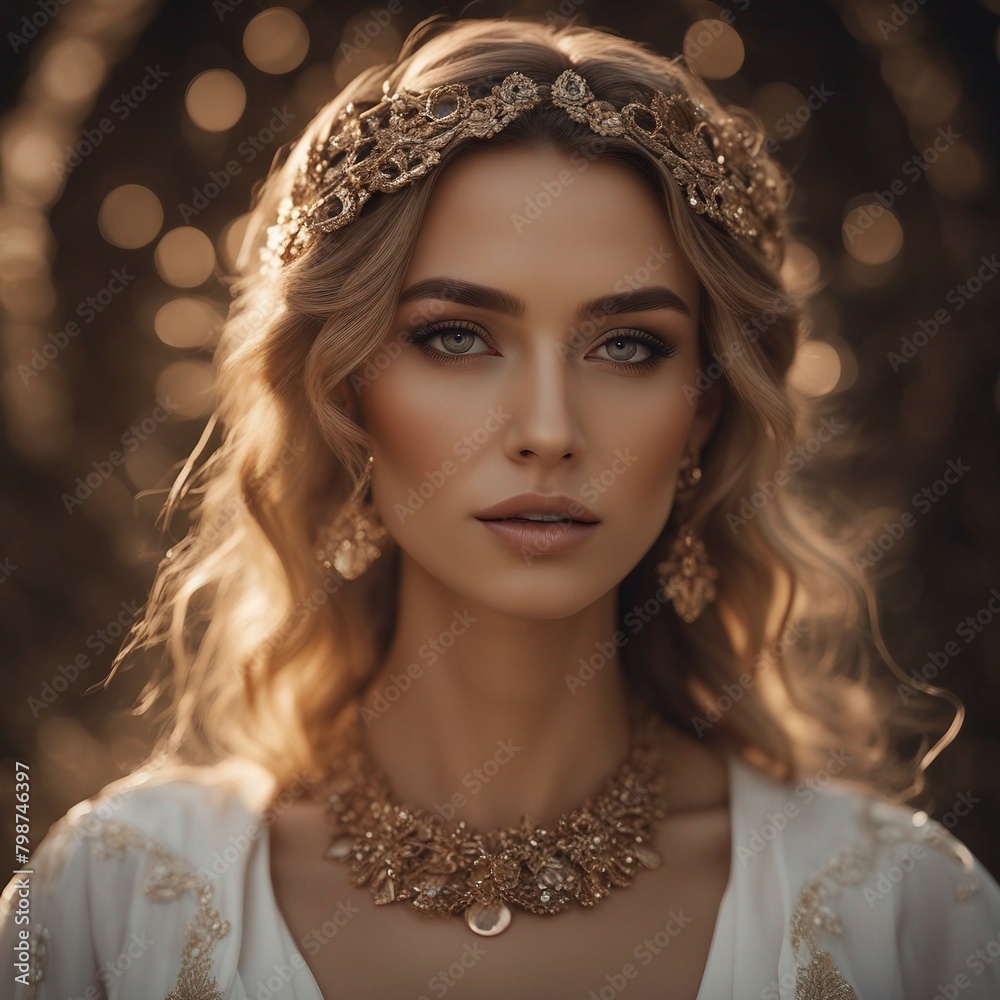 Ethereal Beauty: A Captivating Woman with enchanting long hair