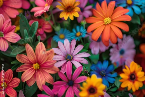 Lush and colorful petals forming a captivating floral background.