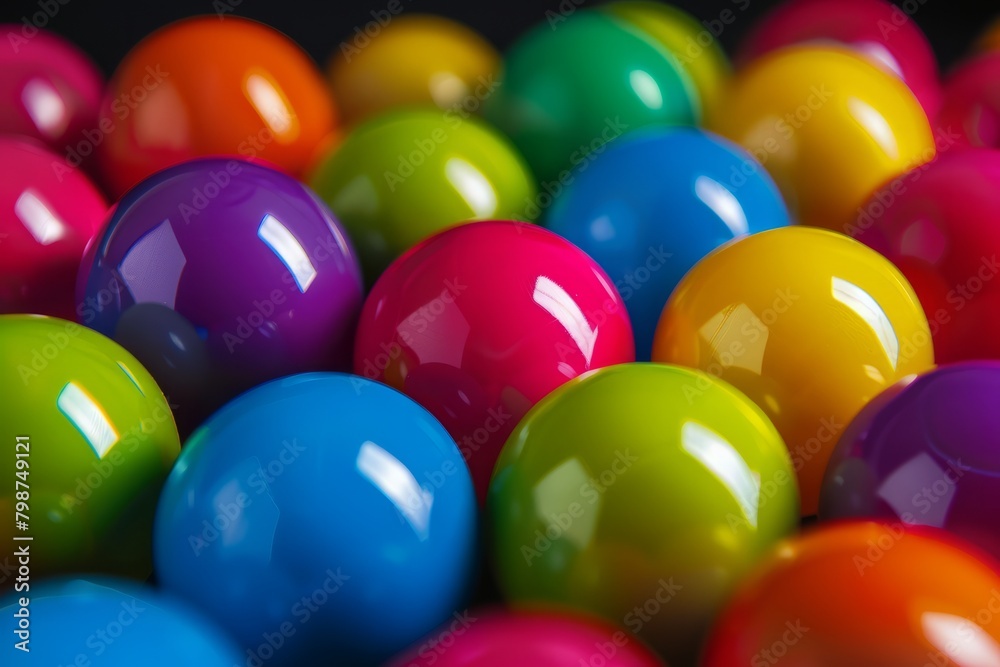 A whimsical candyland with candy-shaped bubbles and sugary, swirly waves, different colored balls moving together, implying conformity pressure. A whimsical candyland with candy-shaped bubbles and sugary, swirly waves, different colored balls moving together, implying conformity pressure.