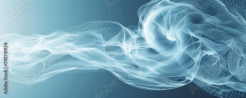 Model tornado in wireframe, showing air flow and movement