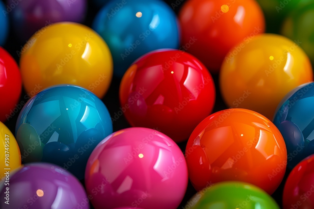 A whimsical candyland with candy-shaped bubbles and sugary, swirly waves, different colored balls moving together, implying conformity pressure. A whimsical candyland with candy-shaped bubbles and sugary, swirly waves, different colored balls moving together, implying conformity pressure.