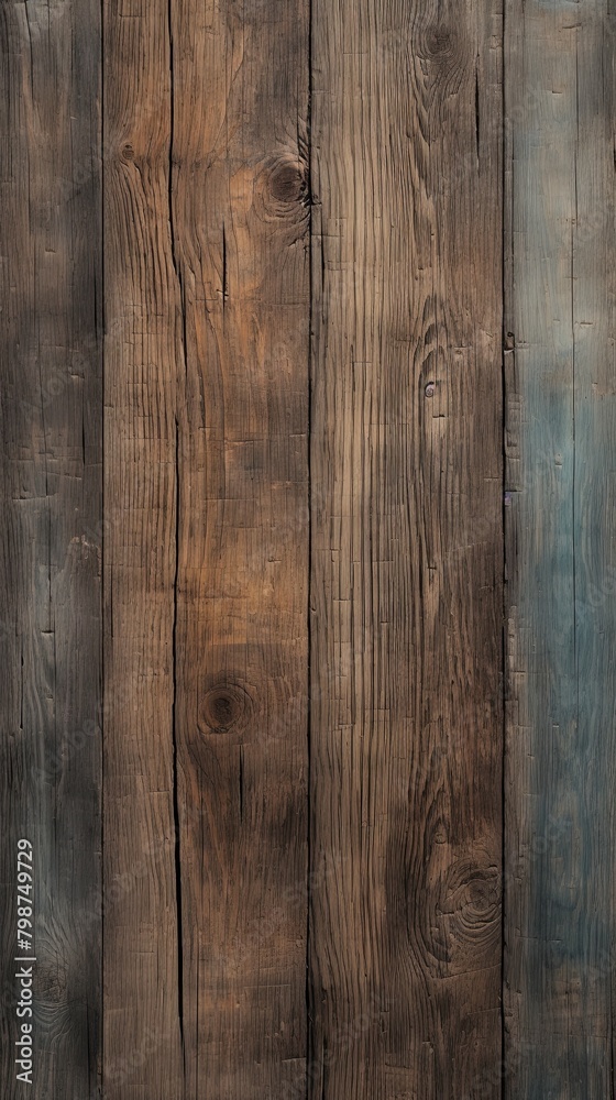 Naklejka premium Time-Worn Patina of Old Wood Texture Panoramic