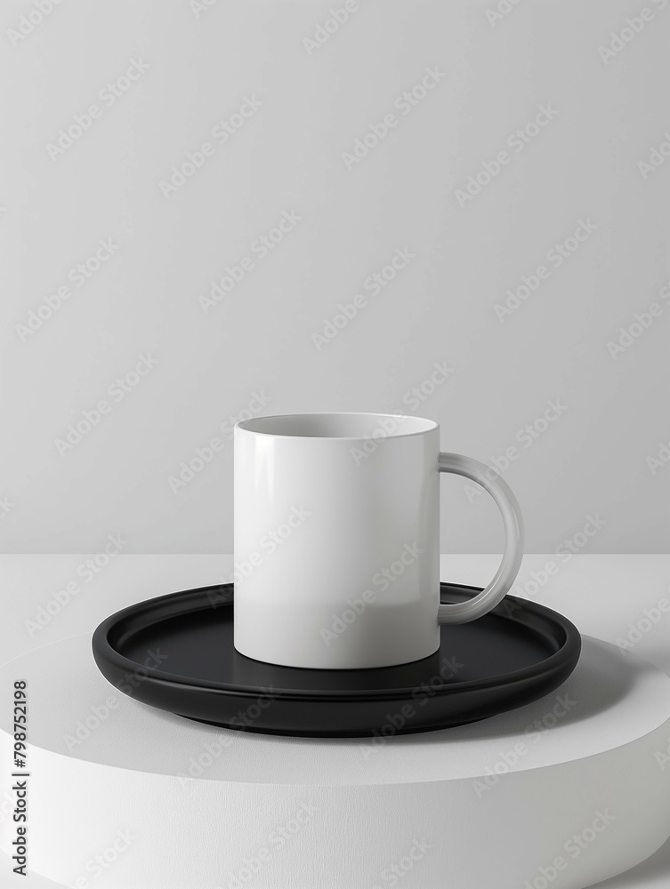 white mug mockup, 3d render, white mug mockup, 3d render,