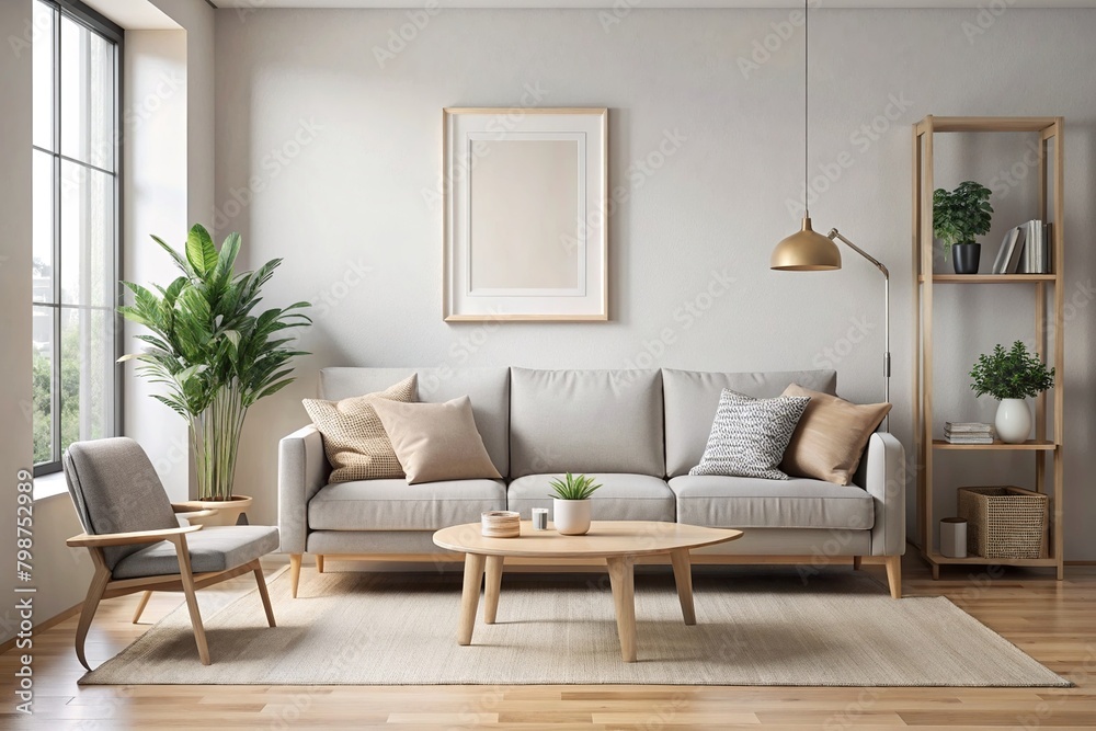 Living room blank frame mockup Living room blank frame mockup