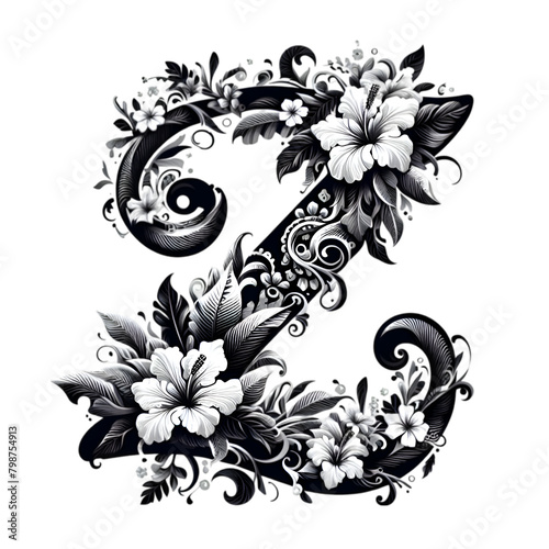 Floral Alphabet Z photo