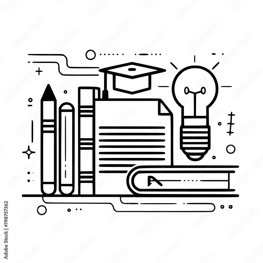 Education icon, student icon, teacher icon, university icon, computer icon, learning icon, school icon, studying icon, graduation icon, library icon, technology icon, backpack icon, certificate icon, 