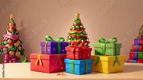 christmas tree with presents