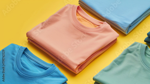 Premium Quality Folded T-Shirts Assortment