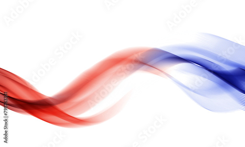 Abstract color waves vector flow of transparent lines 