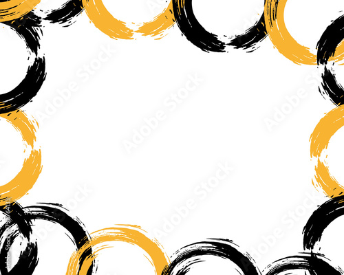 The frame with colored circles around