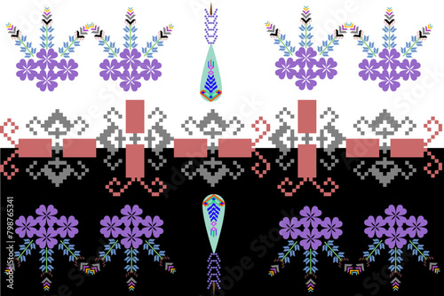 Abstract ethnic geometric pattern design for background or wallpaper.
Figure tribal embroidery. Indian, Scandinavian, Gypsy, Mexican, folk pattern.