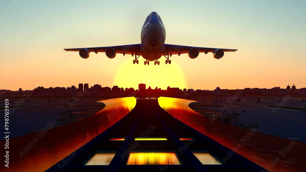 The plane takes off from Beijing Daxing Airport.