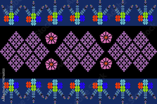 Abstract ethnic geometric pattern design for background or wallpaper.
Figure tribal embroidery. Indian, Scandinavian, Gypsy, Mexican, folk pattern.