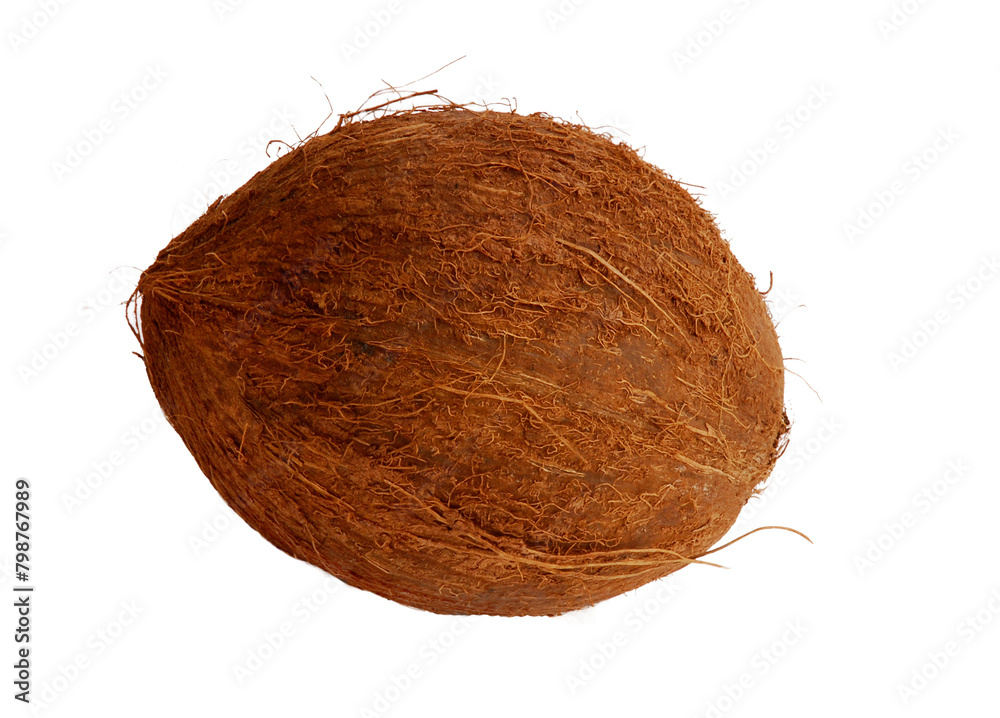 Peeled coconut isolated on transparent layered background. Peeled coconut isolated on transparent layered background.