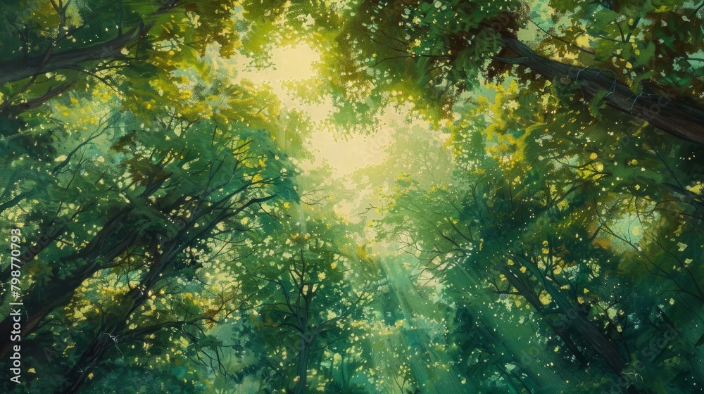 anime background of a forest with sunlight shining through the trees anime background of a forest with sunlight shining through the trees