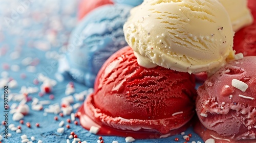 Colorful Variety of Premium Ice Cream Scoops
