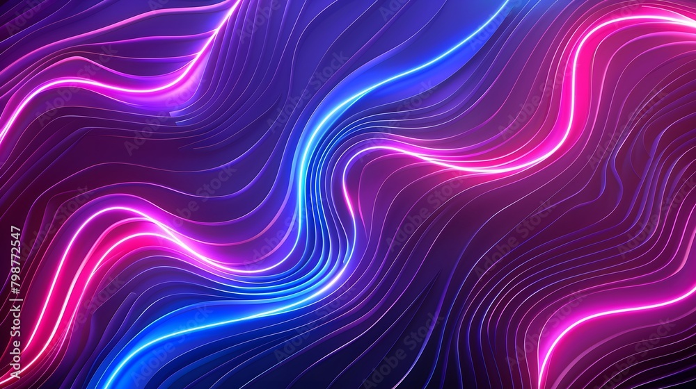 Abstract background with glowing wavy lines Abstract background with glowing wavy lines
