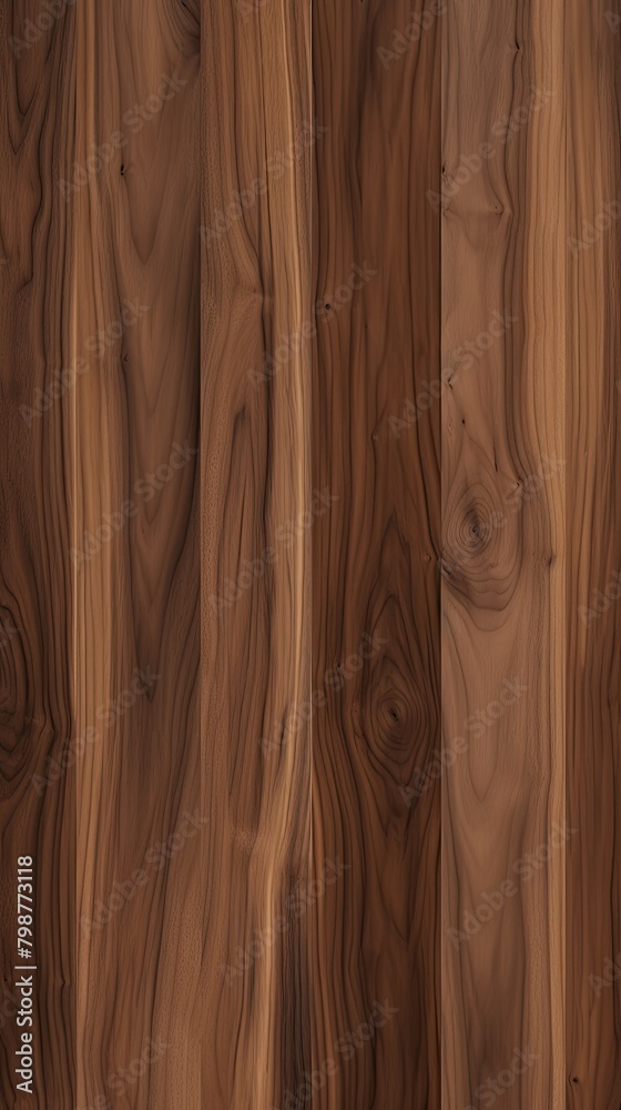 Uninterrupted Grain of Super Long Walnut Wood Planks Uninterrupted Grain of Super Long Walnut Wood Planks