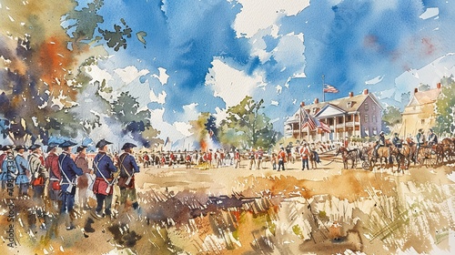 Painting of the surrender of the British at Yorktown, 1781