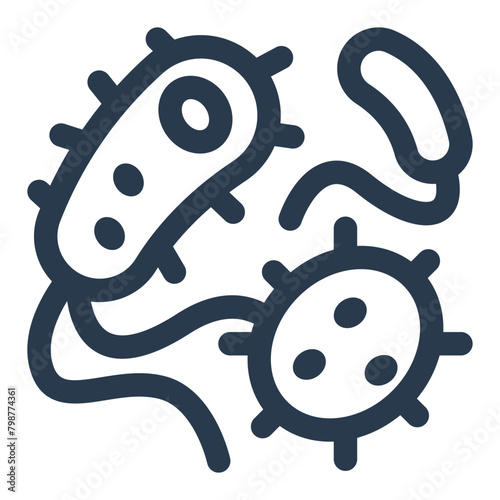 Germ Transmission Vector Icon Illustration