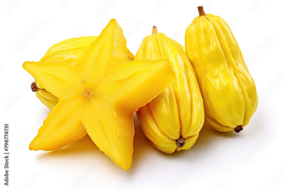 Carambola isolated on a white background.