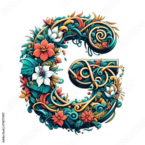 Floral Alphabet G photo