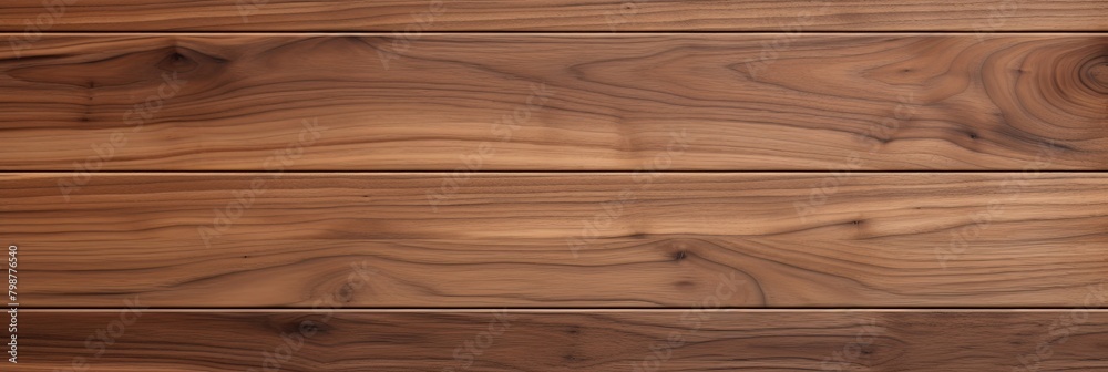 Obraz premium Uninterrupted Grain of Super Long Walnut Wood Planks