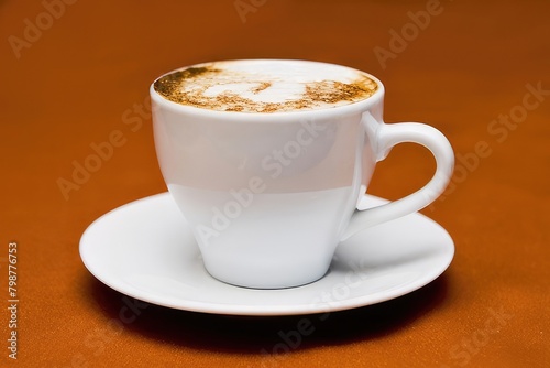 Cup of cappuccino with extra milk 