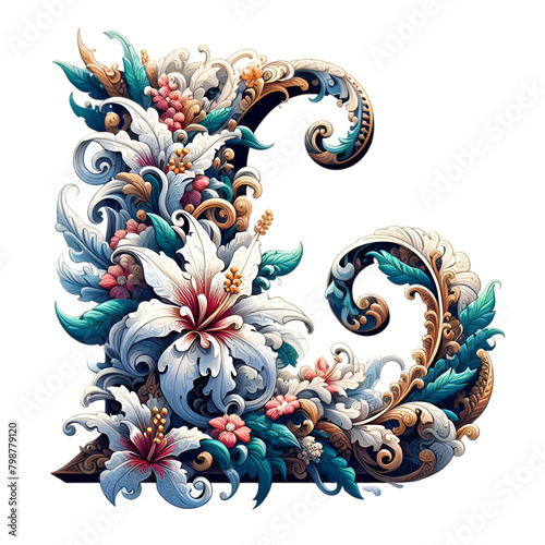 Floral Alphabet L photo