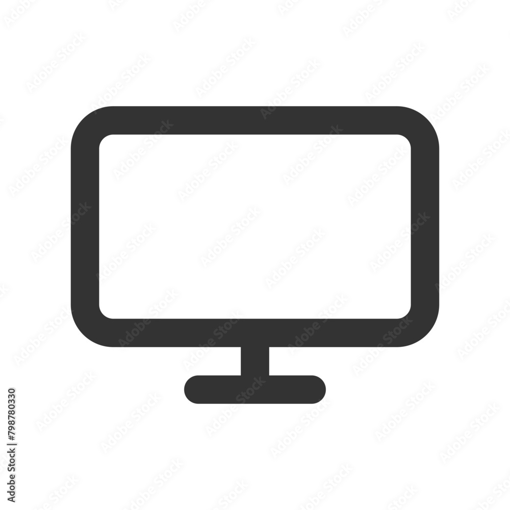 Monitor glyph vector icon isolated on white background. Monitor glyph vector icon for web, mobile and ui design Monitor glyph vector icon isolated on white background. Monitor glyph vector icon for web, mobile and ui design
