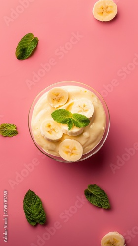 Banana pudding cream dessert healthy snack fruit meal