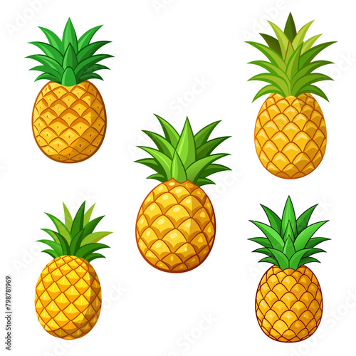 Summer fruits for healthy lifestyle. Pineapple fruit