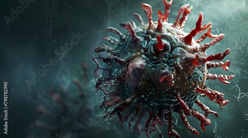 A monster formed from a mutated virus with its body cons photo