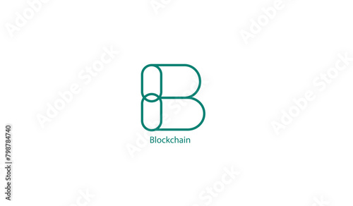 Blockchain Technology Vector Icon Illustration