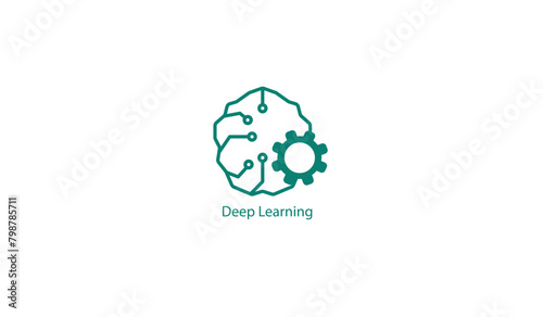 Deep Learning Vector Icon Illustration photo