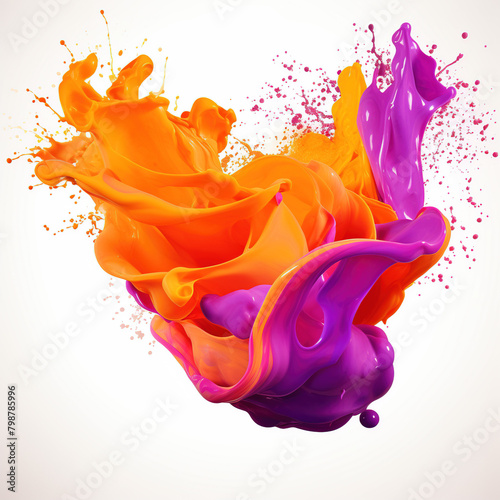 colorful splashes on white