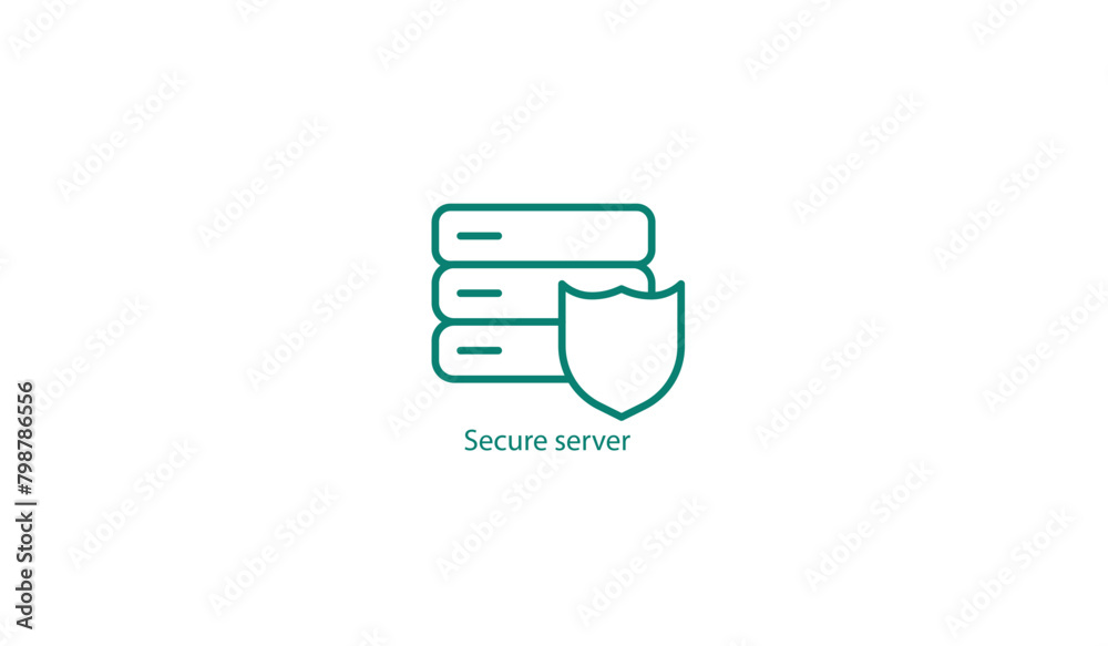 Secure Server Vector Icon Illustration Design Secure Server Vector Icon Illustration Design